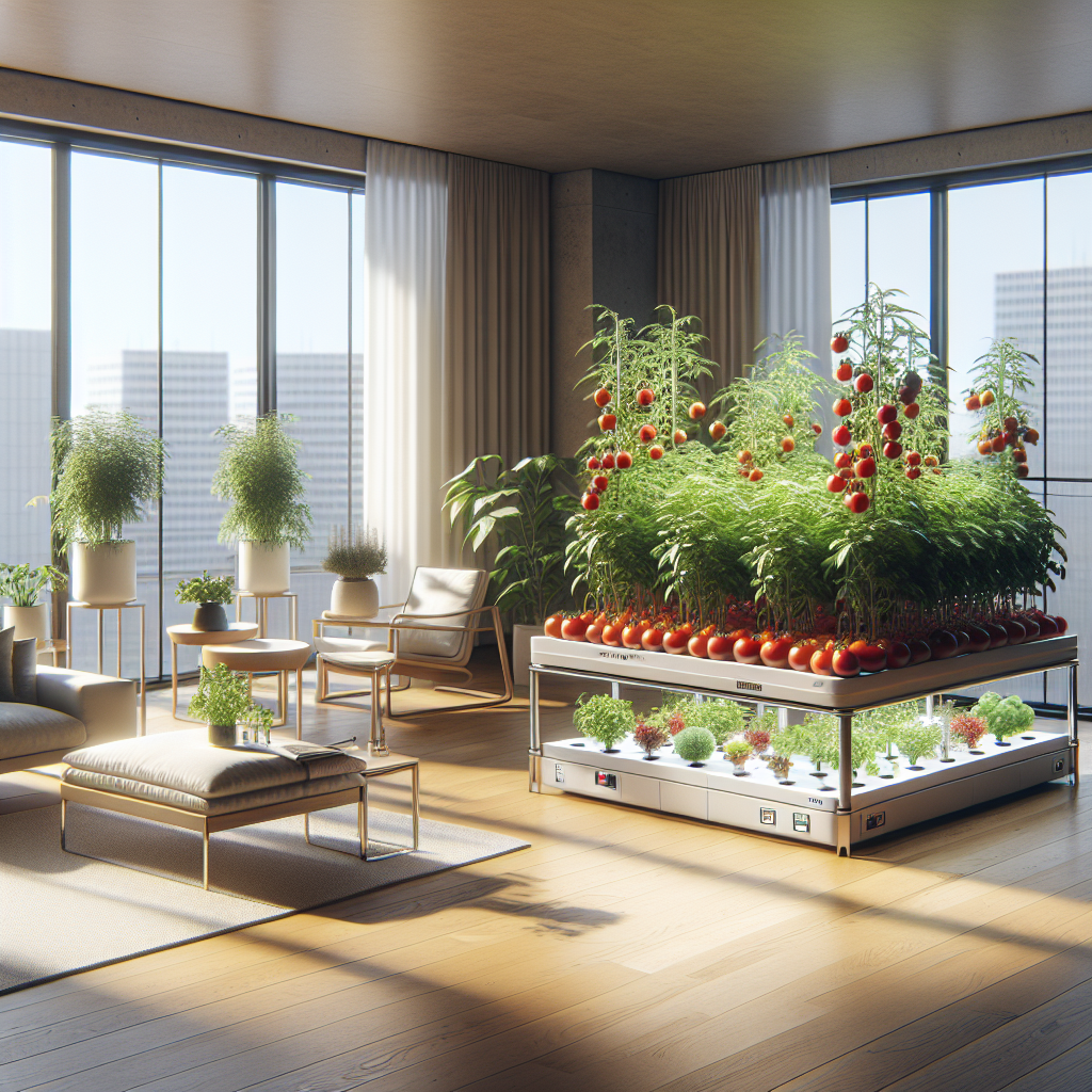 Hydroponic tomato plants